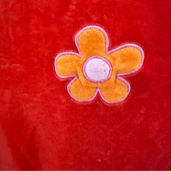 Vintage 2004 babyGap red velour drop-waist flower dress – toddler 4T - Picture 3 of 7
